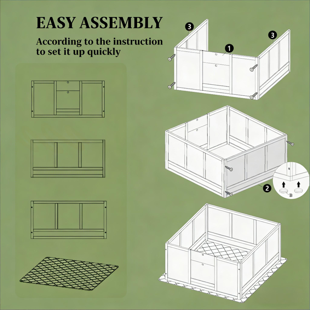 Pet Box,Whelping Box with Whelping Pad