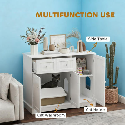 39" x 18" x 31.5 Cat Litter Box Enclosure with Drawers