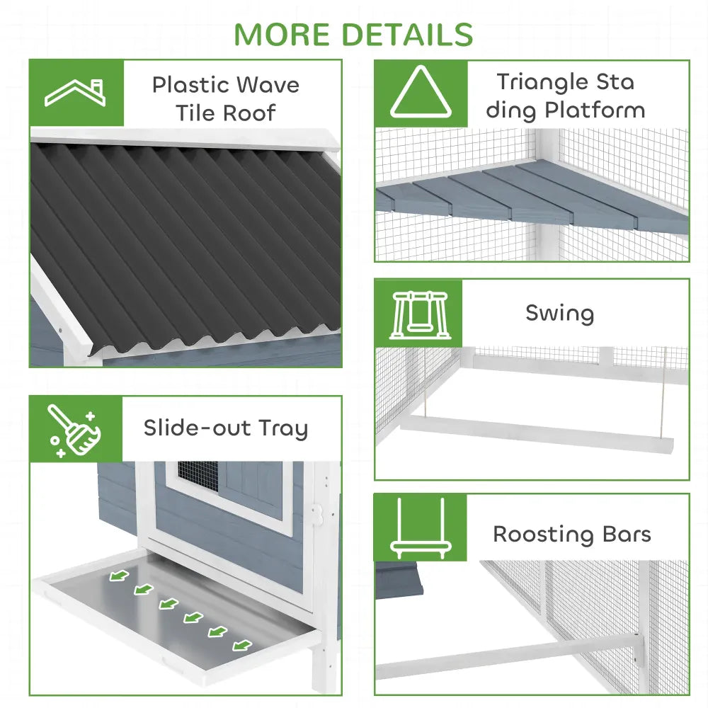 Chicken Coop For 10-15 Chickens Extra Large Wooden Chicken Coop