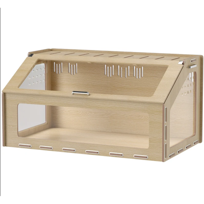 39 inch Hamster Cage Habitat with Window & Openable Top , Oak