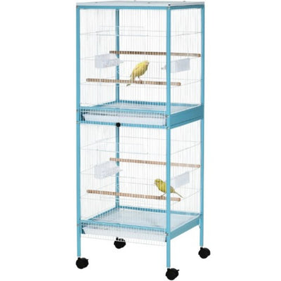 Large Space Bird Cage,Aviary House with Wheels,Four Doors,Easy to Clean Bird Habitat