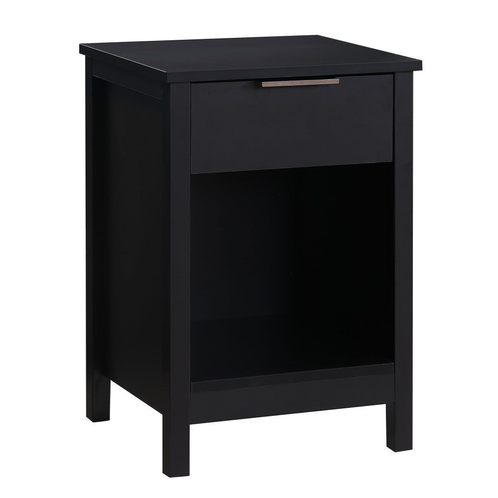 SunJet Nighstand With 2 Drawers,End Table,Nightstand with Open Space,Golden Handle,Morden Design,For Living Room,Bedroom,Easy Assemble,White