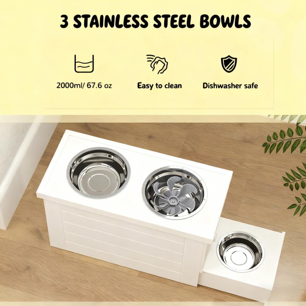 Pet Bowls with Slow Feeder Mat,for Large & Extra Large Dogs