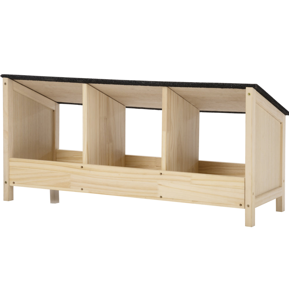 Chicken Coop with Waterproof Roof and 3 Nest Areas