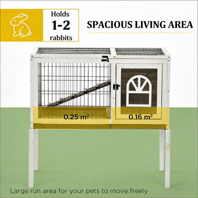 Spacious Pet House,Wood Rabbit Hutch