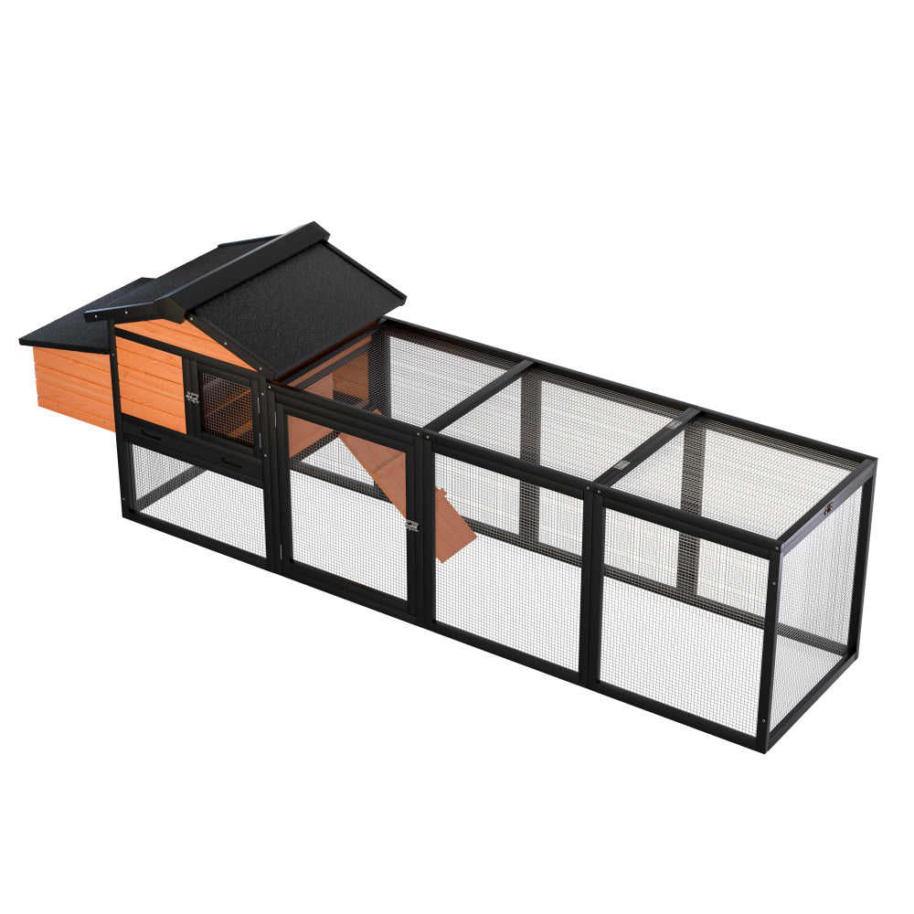 Wooden Chicken Coop, Large Outdoor Hen House with Nesting Box Poultry Cage, Rabbit Hutch Bunny Cage , Waterproof for Outdoor Backyard