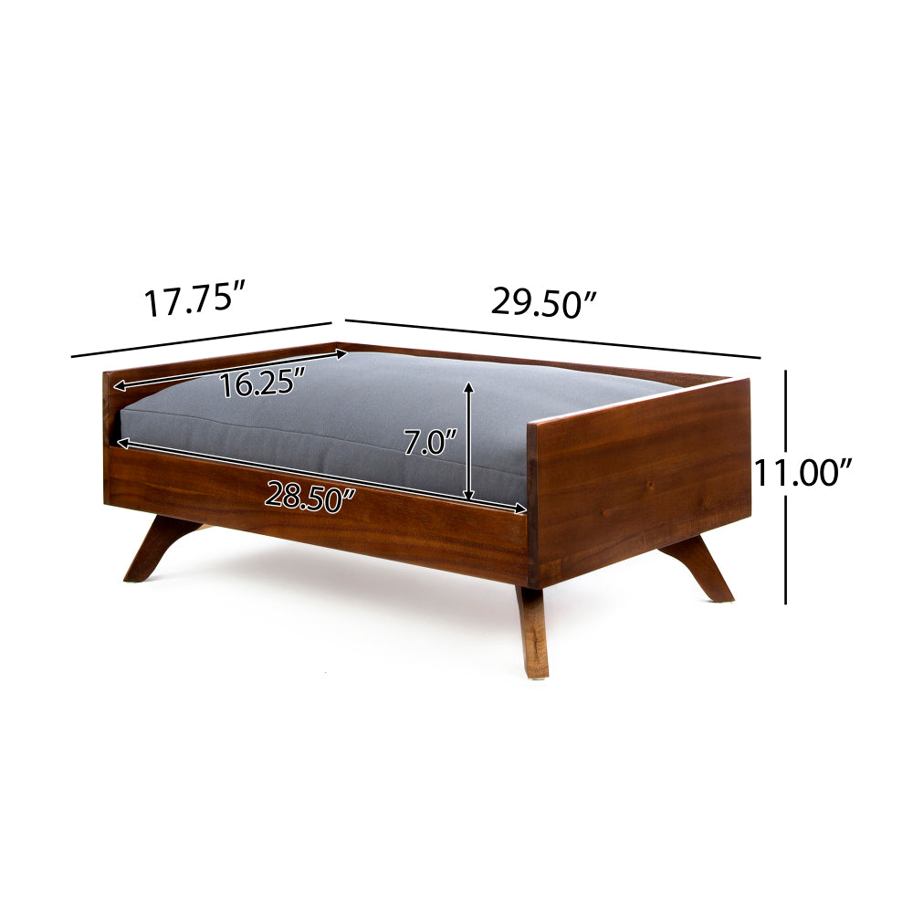 SOLID WOOD DOG BED