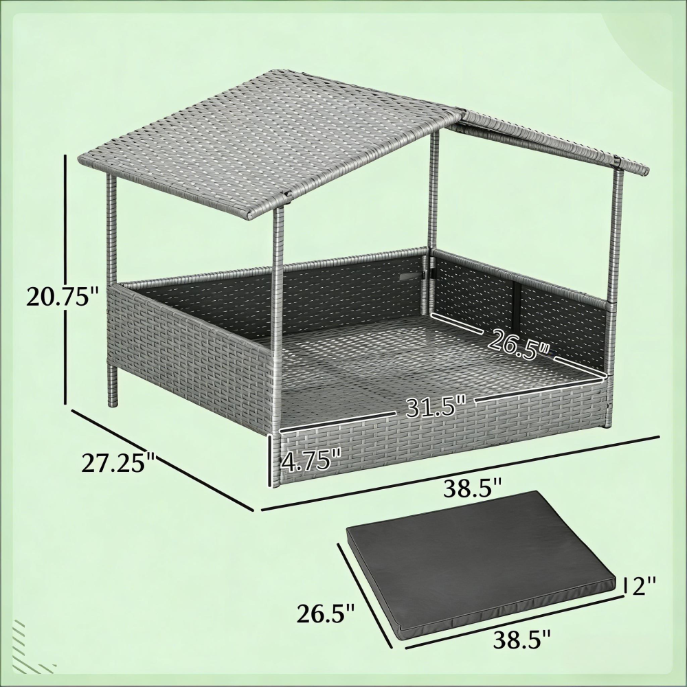 Pet Bed,Rattan Dog House