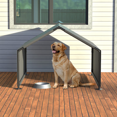 Dog Shade Shelter, Portable Pet Tent, Water Resistant Dog House for Shade Protection, Outdoor, Garden, Patio, Backyard, Gray