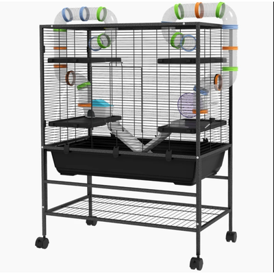 Small Animal Cage for Syrian Hamster, Gerbil Cage with Tubing System