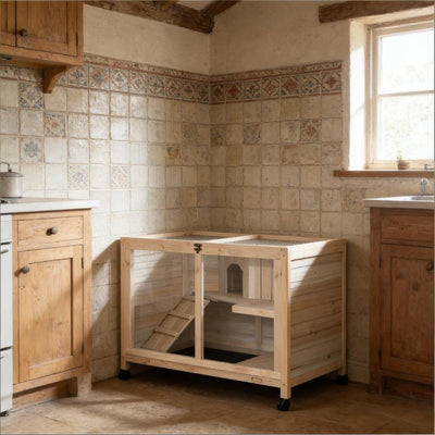 Bunny Cage,Small Rabbit Hutch,Spacious Pet House