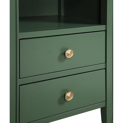 SunJet Winston 2-drawer storage Nightstand - Vintage Green