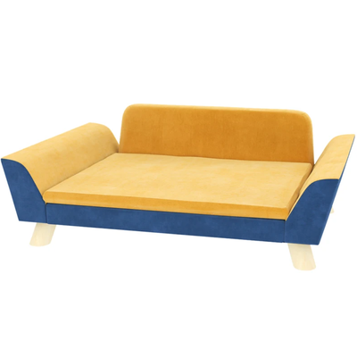 Dog Sofa Bed with Soft Cushion, Washable Cover , Orange