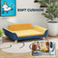 Dog Sofa Bed  with Soft Cushion, Washable Cover , Orange