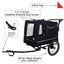 Extra Large 2-in-1 Bike Trailer & Push Cart for Pets - Detachable Bike Hitch & Push Handle Included - All-Terrain Wheels, Quick Release Wheel, Non-Slip Floor, Internal Leash, Holds Up to 88 lbs, Black
