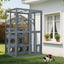 Catio Outdoor Cat Enclosure with Double Enter Doors, Grey Climbing shelves, Weatherproof  Pine Wood Playground with 7 Freely Combination Wood Boxes