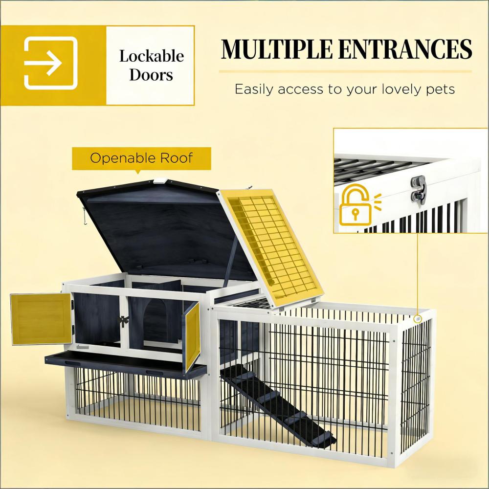Outdoor Pet House,Rabbit Hutch,Small Animal Hutch Cage