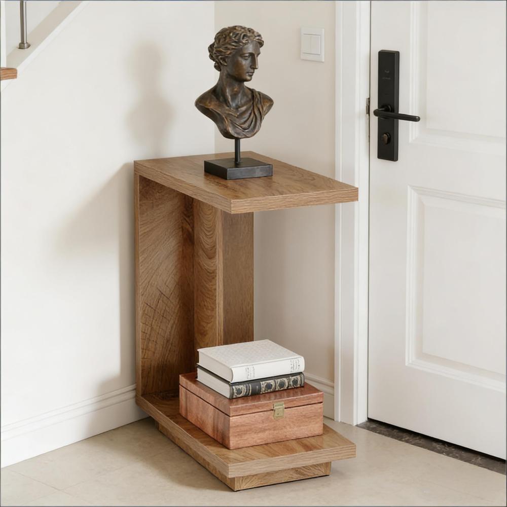 SunJet C-Shaped Bedside Table,Stylish Side Table