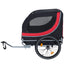 Large Folding Bike Trailer for Dogs – 66LB Capacity All-Terrain Pet Carrier, Durable Steel Frame for Cycling, Jogging, Camping & Outdoor Adventures, Black- Red