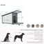 Outdoor Solid Wood Dog house, 15.8" H x 12.4" W Modern Style Design Waterproof  Dog House With Food bowl for Small Dogs, 4 swivel wheels
