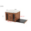 30.25"L, 2 in 1 Night Stand with Storage & Dog Crate, Luxury Wooden Side Table Dog Kennel, End of Bed Bench Ottoman with Removable Cushion for Bedroom, Living Room, Walnut