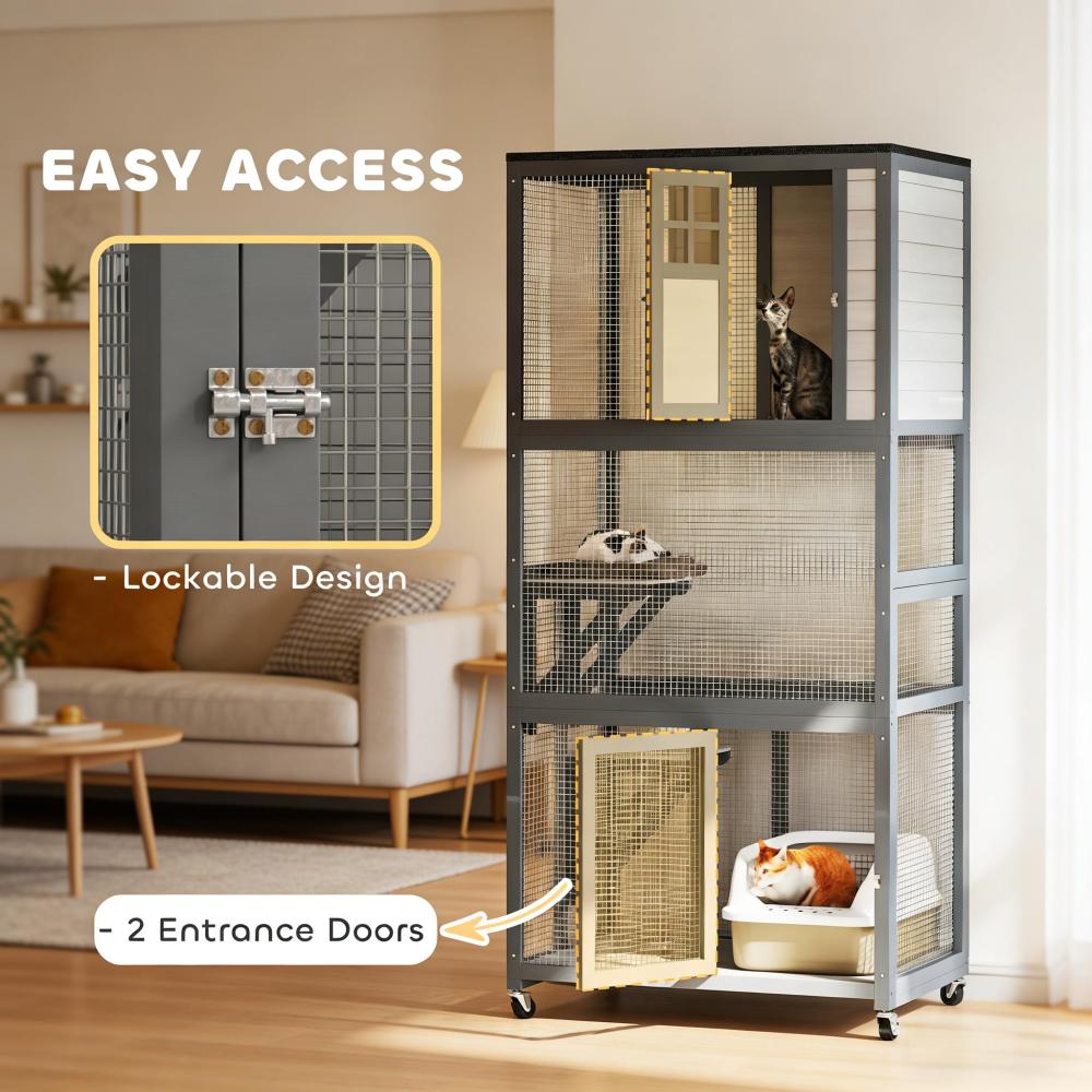 Wooden Large Cat House,Pet House