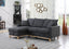 Colton 84.25' Dark Gray Woven Reversible Sleeper Sectional Sofa with Storage Chaise