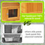 82inches Extra Large Wood Rabbit Hutch Outdoor Easy to Assemble and Stable Bunny Cage Indoor with Cleaning Tray & Waterproof Roof for Small and Medium Bun,Removable waterproof and sun protection cover