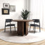 Alden Round Walnut Dining Table and 4 Side Chairs
