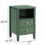 SunJet Winston 2-drawer storage Nightstand - Vintage Green