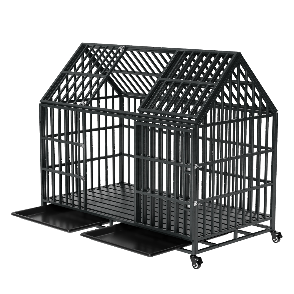 52 Inches Heavy Duty Dog Crate with Roof Top