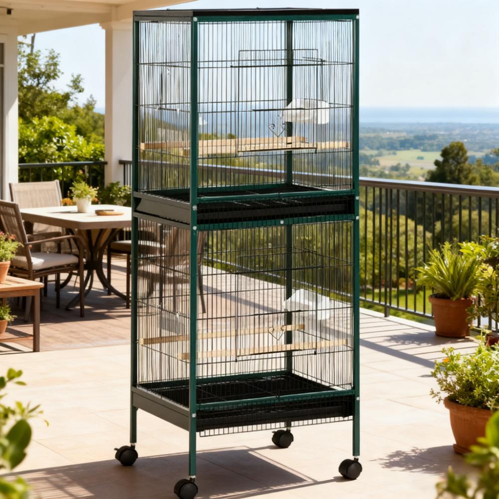 Bird Aviary Indoor with Multi-Door Design,Large Bird Cage for Wingspan