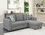 Gray Reversible Pop-Up Sleeper Sectional