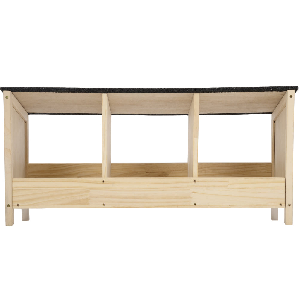 Chicken Coop with Waterproof Roof and 3 Nest Areas