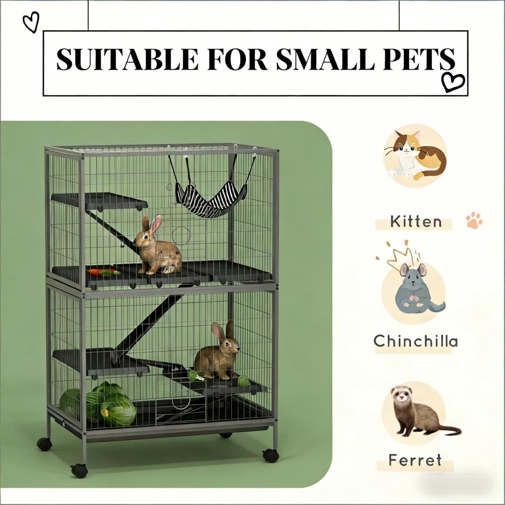 Pet Habitat,Pet House,Rolling Small Animal Cage