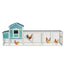 Wooden Chicken Coop with Nesting Box and Free-Range Door, All-Weather Asphalt Roof, Sliding Tray for Easy Cleaning, Large Outdoor Poultry Cage for Chickens, Ducks, and Small Animals