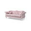 Hollywood Glam Sofa G0664A-S in Pink Velvet with Tufted Back and Arms