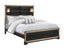 LIVELY BLACK/GOLD KING BED WITH LAMPS