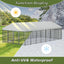 Large Dog Kennel Outdoor Pet Pens Dogs Run Enclosure Animal Hutch Metal Coop Fence with Roof Cover. 18.9'L x 9.61'W x 6.23'H.