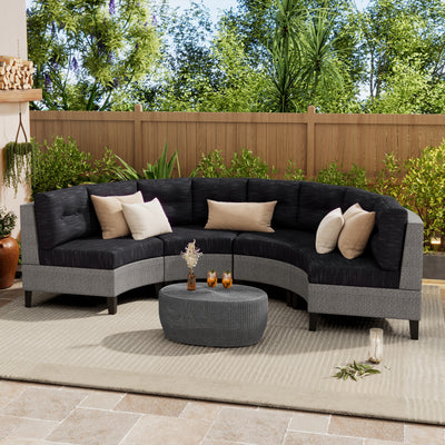 Pema Outdoor Patio Sofa Set (Set of 4,without table)