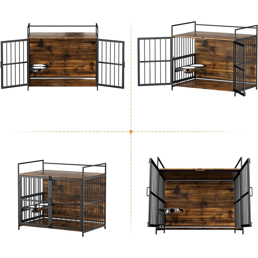 Dog Crate Furniture-Style Cages for Large Dogs Indoor Heavy Duty Super Sturdy 41"