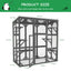Catio Outdoor Cat Enclosure Cat House Wooden Cat Cage Large Feral Cat Shelter for Mulitiple Cats with Six Platforms, Large Enter Door, Waterproof Roof 60" Grey
