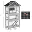 Spacious Bird House,Wooden Bird Aviary with Slide-Out Tray, Birdhouse, Ladder, Perches