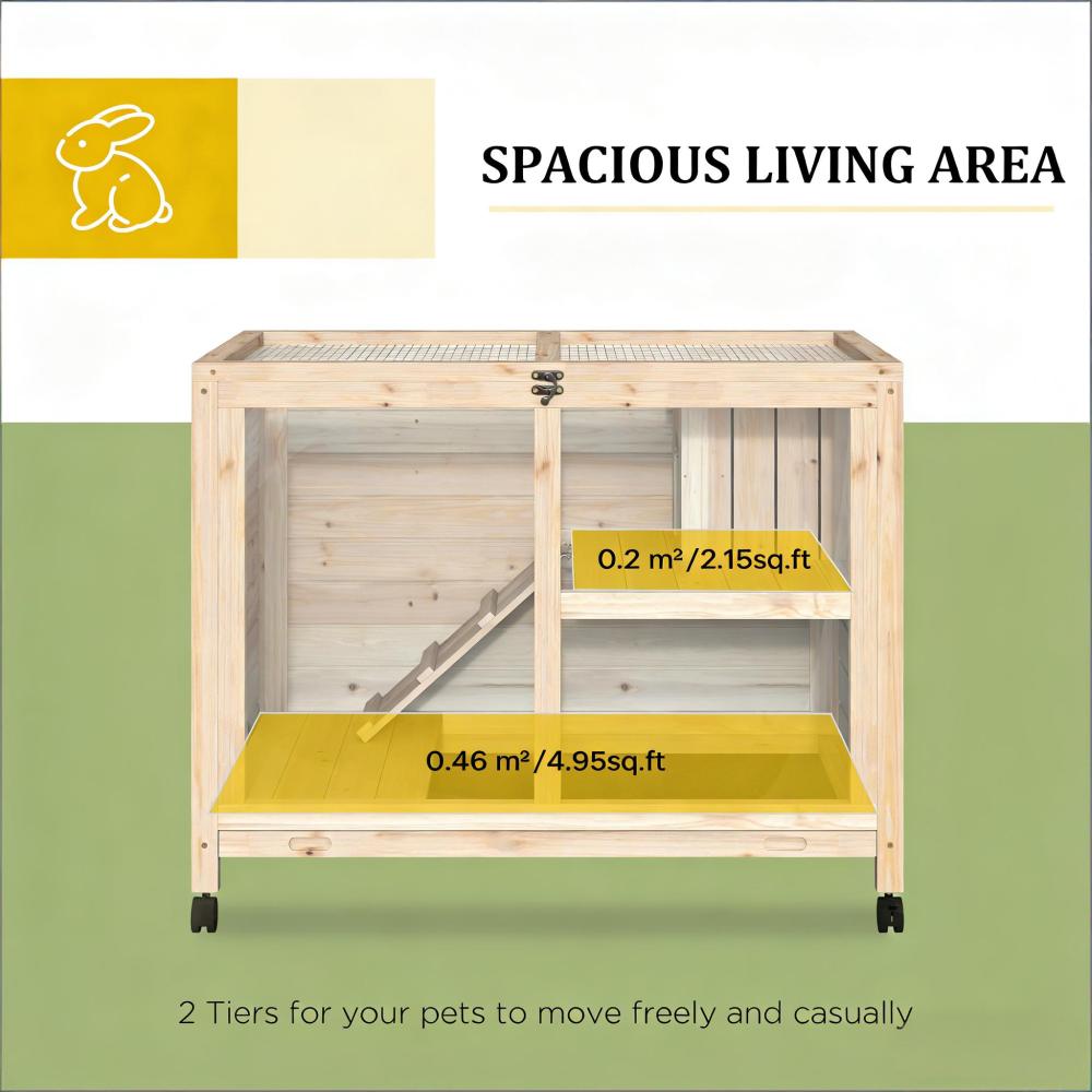 Bunny Cage,Small Rabbit Hutch,Spacious Pet House