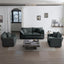 3 Piece Sofa Set with Arm Pillows and Toss Pillows , Sofa Set Include 2- Piece of Arm Chair and One 2-seat Sofa, Space Saving Casual Sofa Set for Living Room, Gray Chenille