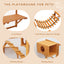 Weatherproof  Catio Outdoor Cat Enclosure, Outdoor Cat house, Natural Wood Playground, Natural Cat Shelf with Litter Box