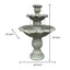 39.3”H Birdbath Garden Waterfall Fountain - 3-Tiered Pagoda Zen Modern Outdoor Floor Standing Fountain with Pump for Backyard,Deck,Lawn, Porch（Pump cord long 9.83ft）