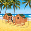Chicken coop 124" Dual Chicken Coop Wooden Large Chicken House Rabbit Hutch Hen Poultry Cage Backyard