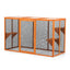 Detachable Cat Enclosure with Waterproof Roof and 3 Jumping Platforms, Orange