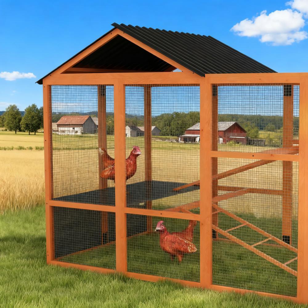 Wooden Chicken Coop for 6 - 10 Chickens